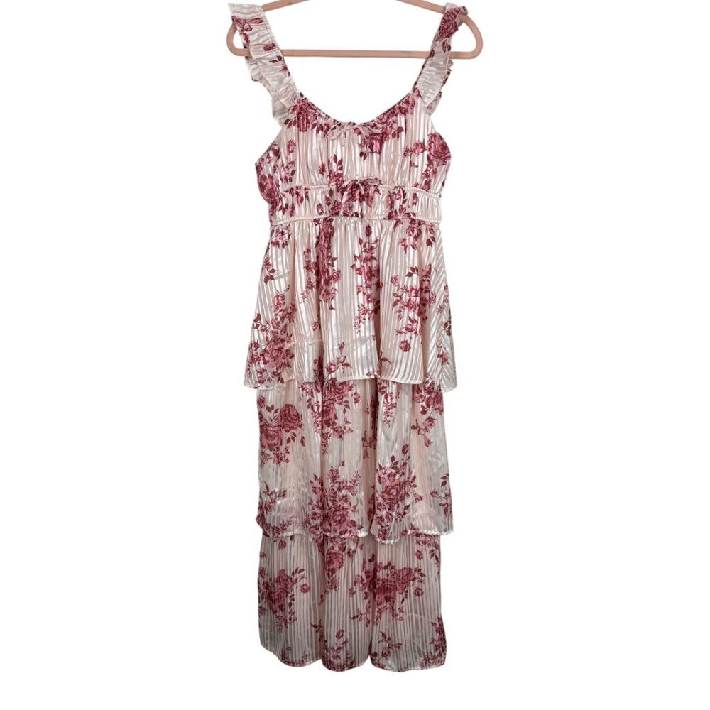 Alter’d State Floral Tiered Maxi Dress sz M